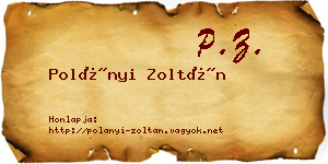 Polányi Zoltán névjegykártya